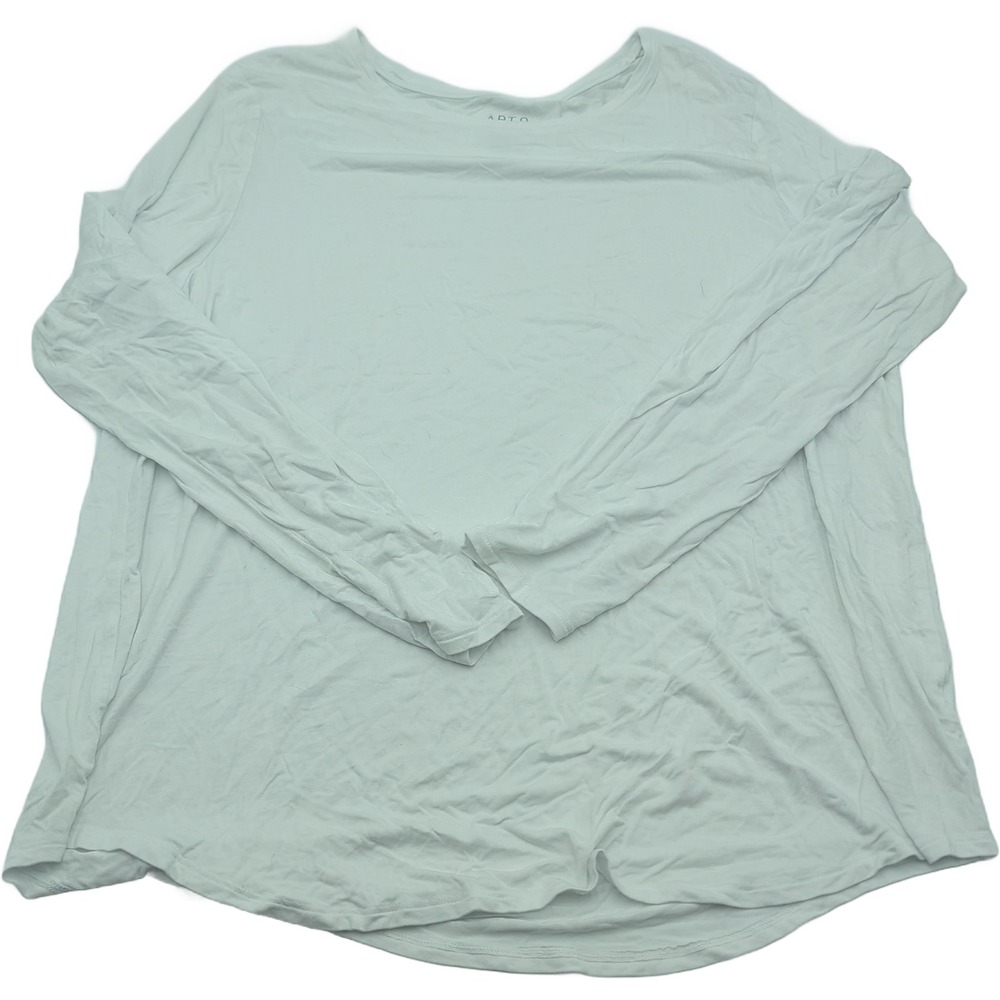 Apt. 9 Essentials Modern White Long Sleeve Top XL Rayon Spandex 143373